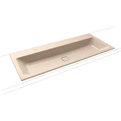 Kaldewei CONO Einbau-Doppelwaschtisch, 1200x500 mm, bahamabeige, Perl-Effekt, 2x1er Hahnlochbohrung, ohne Überlauf