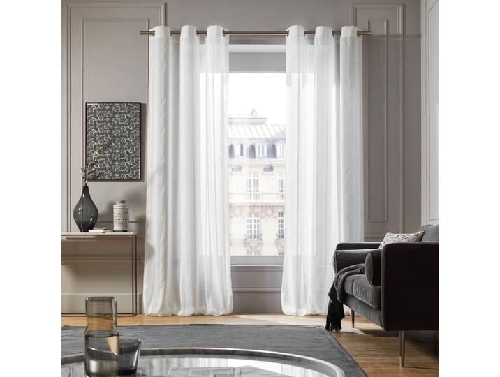 Voilage à oeillets blanc 200x298 cm