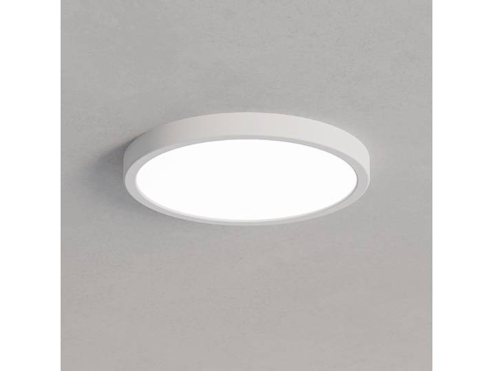 Plafonnier LED rond Ø 28cm Argenté/Blanc Polycarbonate LED Module LED