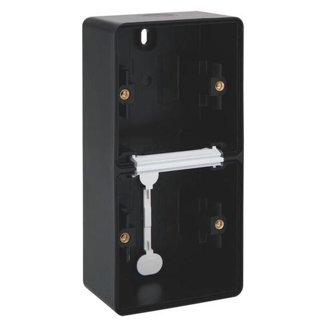 Niko Sockel 2-modulig, vertikal, IP55, schwarz (761-83201)