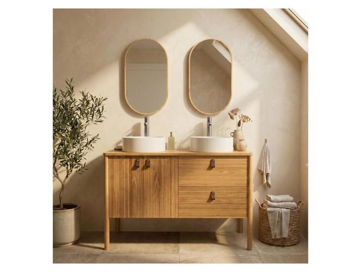 Meuble JOY double vasque 120 cm vasques robinets miroirs