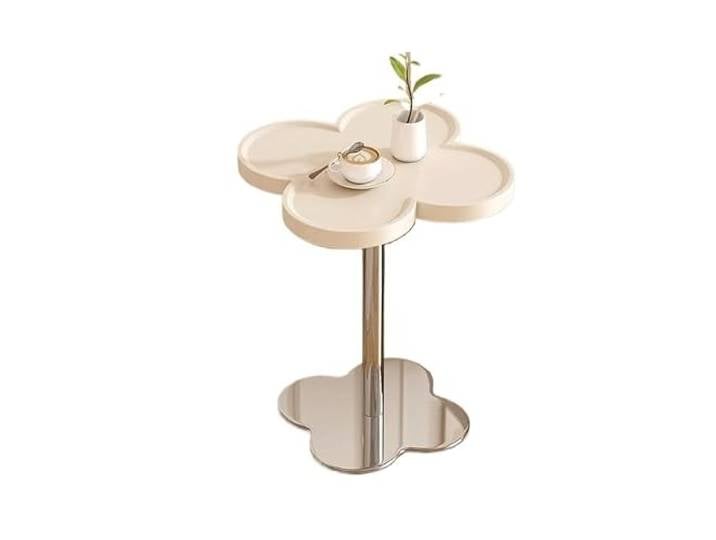 SAMCIOI Wohnzimmer-Beistelltisch, Couchtische Wolkenförmiger Couchtisch mit cremefarbenem Nachttischregal, einfacher Beistelltisch for das Wohnzimmer Couchtisch, Nachttisch