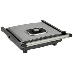 Tristar GR-2858 Elektro Kontaktgrill Antihaftbeschichtung, Kontrollleuchte Schwarz, Silber