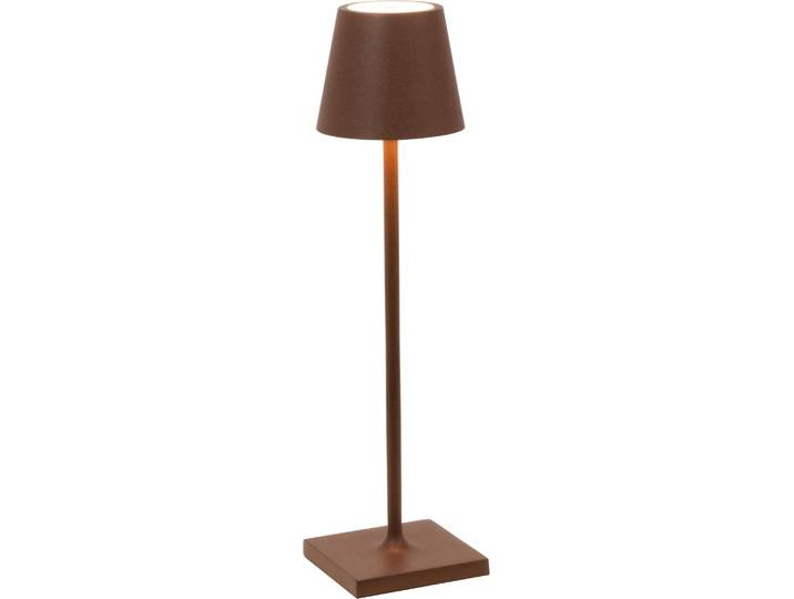 Zafferano Tischleuchte POLDINA MICRO MATT CORTEN braun Ø7x28cm