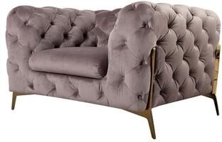 Divani Casa Sheila Modern Silver Fabric Chair