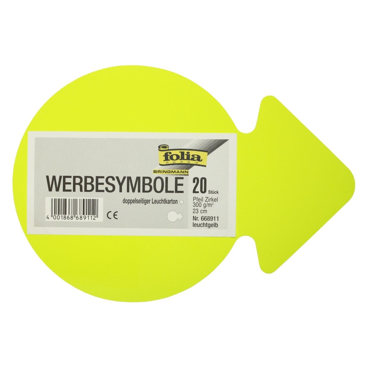 Folia Werbesymbol ZIRKELPFEIL, 23cm (300 g/m², 20x) (38651378)