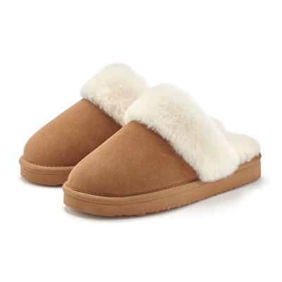 Hausschuh "Pantoffeln, Clogs, Schlappen, Pantolette", Damen, Gr. 36, Lammfell, braun (camelfarben), Obermaterial: 100% Rindsleder. Decksohle: 100% Lammfell. Futter: 100% Lammfell. Laufsohle: 100% Synthetik, VIVANCE DREAMS BY LASCANA, Veloursleder,...