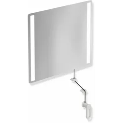 HEWI LED-Kippspiegel basic Serie 801, rechteckig, Lichtgrau