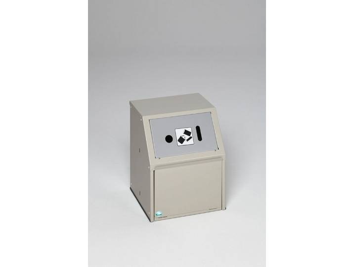 PROREGAL® Mülleimer Robuster Wertstoffsammler Batterien Stationär 11L 50x40x40 Grau