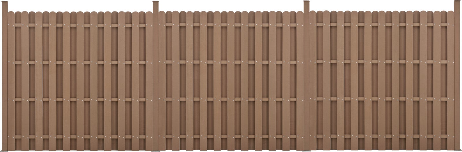 Nieuw.holz WPC Privacy Scherm Bruin, 562 x 185 cm