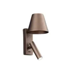 Reverse - 6W LED-Wandleuchte für Schlafzimmer aus Metall, 3000K, 480lm, verstellbar, Licht im Diffusor - Perenz - Metallic-Braun