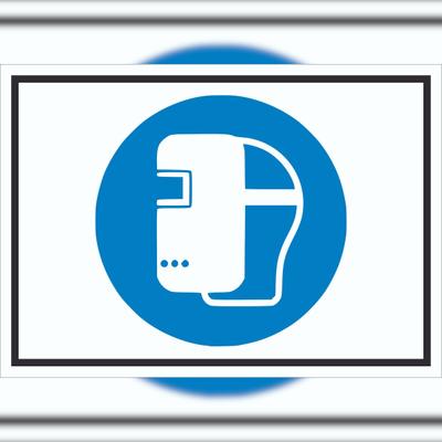 HB-Druck Schweißmaske benutzen Symbol Schild A3 (297x420mm)