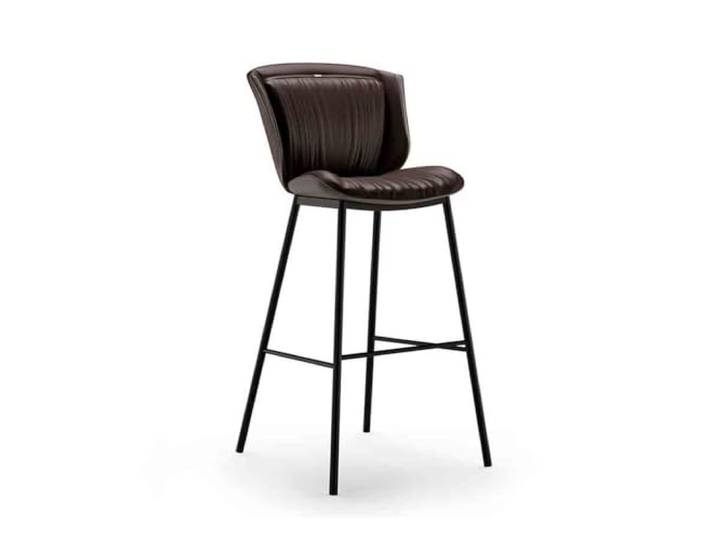 Höhenhocker Eisen-Hocker, Café-Barhocker, Vorderstuhl, Barhocker(Bruin)