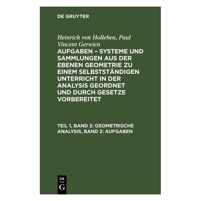 De Gruyter Geometrische Analysis, Band 2: Aufgaben (67781347)