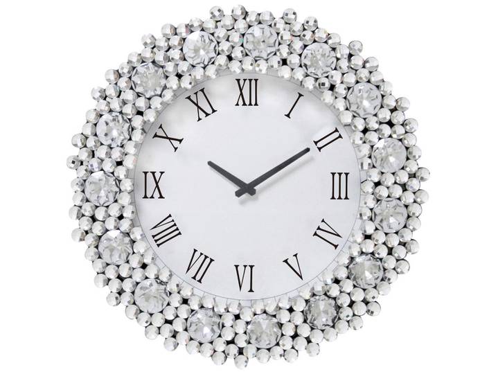 Ambia Home Wanduhr, Schwarz, Silberfarben, Weiss, Glas, Holzwerkstoff, RoHS, Dekoration, Uhr, Wanduhren