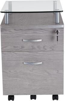 Techni Mobili Rolling File Cabinet with Glass Top