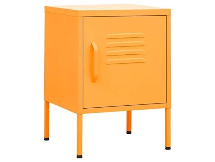 vidaXL Nachttische 2 STK. Senfgelb 35x35x51 cm Stahl