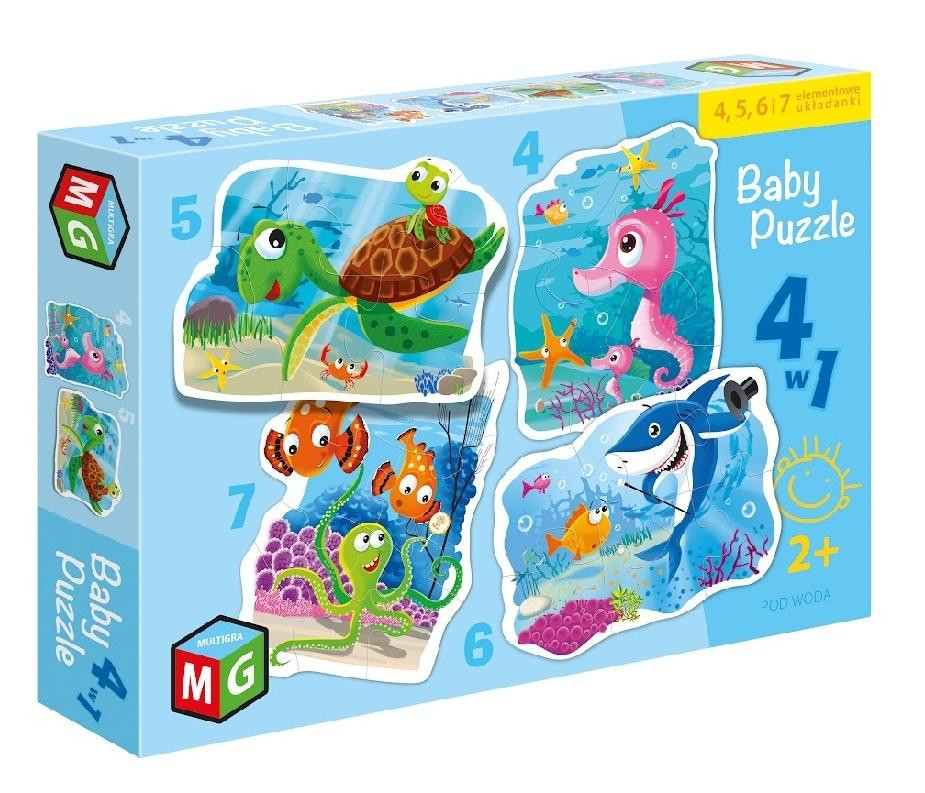 Multigra Puzzle Baby 4-in-1 Onderwaterwereld