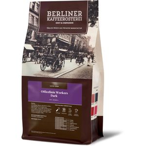 Berliner-Kaffeerösterei Kaffee Workers Dark, Officelinie, ganze Bohnen, 100% Arabica, 1 kg