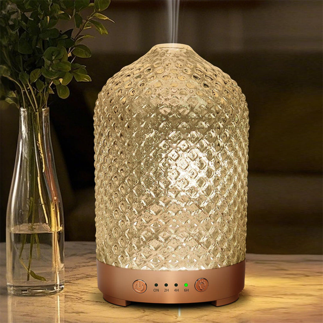 Symple Stuff Plug-in Essential Oil Diffusers Gold 16.25cm H X 9.85cm W X 9.85cm D