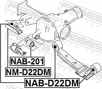 Febest Lagerung, Differential Nab-201 Für Nissan