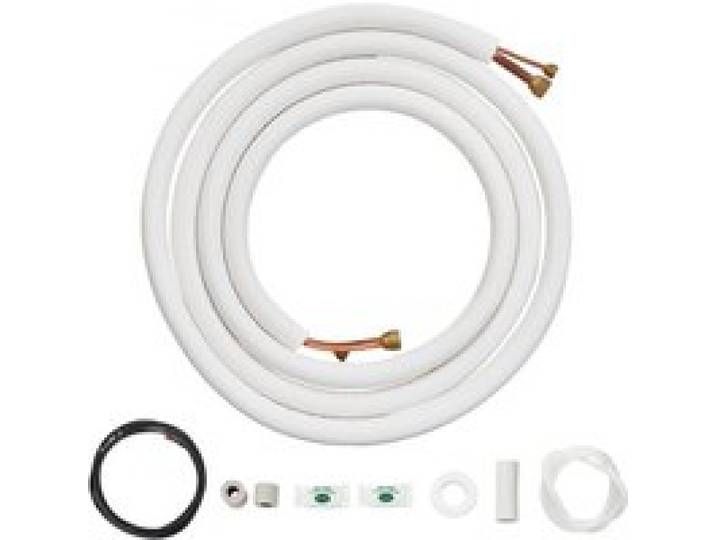 VEVOR 4876,8 mm Mini-Split-Leitungssatz, 6,4 und 12,7 mm Außendurchmesser, Kupferrohre und dreischichtige Isolierung, für Klimaanlagen oder Heizungspumpengeräte und HVAC mit umfangreichem Zubehör