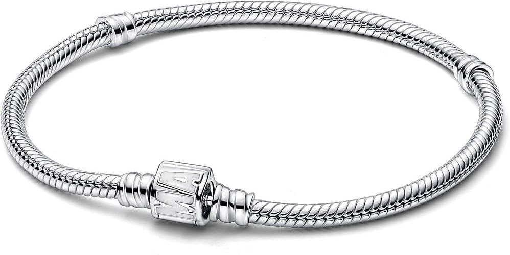 Bracelet Pandora Maille Serpent Fermoir Logo Marvel Pandora Moments Femme