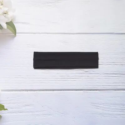 Modern Mode Marketplace Wide Elastic Yoga Headband Sports & Running Sweatband For Women Fitness Turban Hairband black