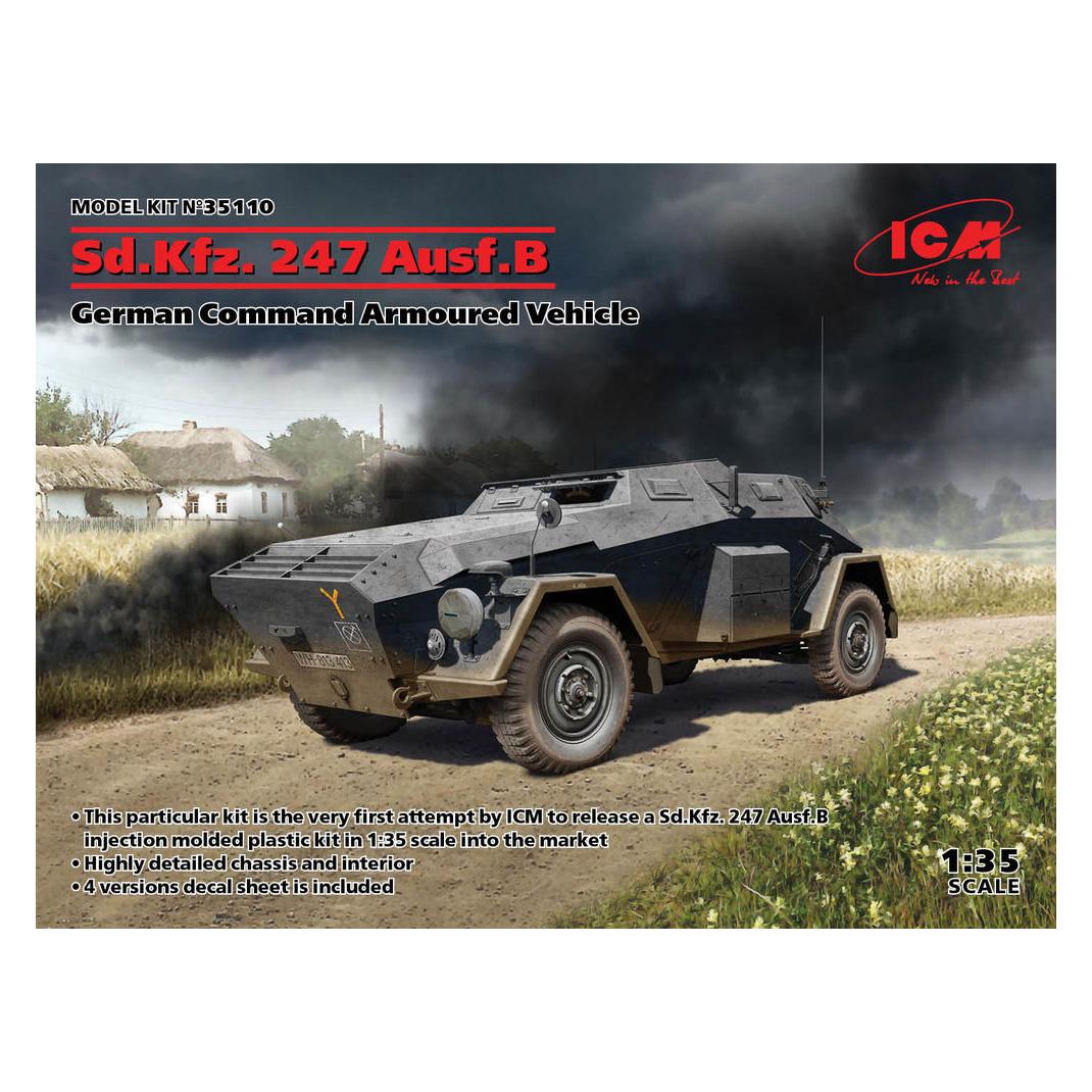 ICM Sd.Kfz. 247 Ausf.B, German Command Armoured Vehicle (35110)