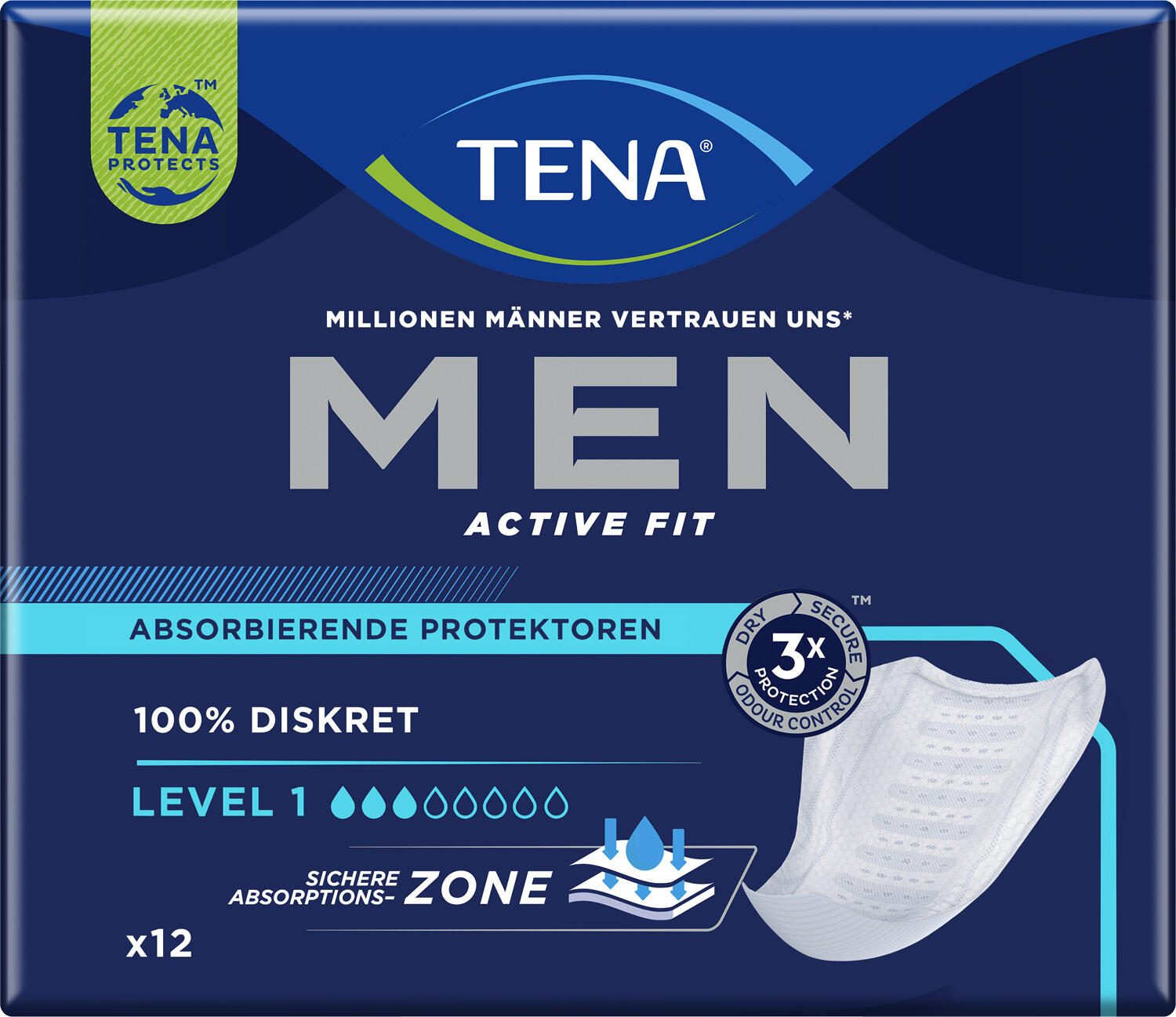 TENA Slipeinlagen MEN ACTIVE FIT LEVEL 1 750701