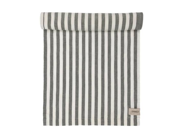 ERNST Chemin de table Ernst rayures larges 45x150 Vert-blanc