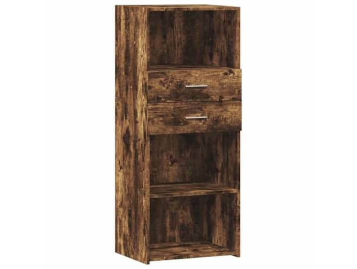 KGHFDVB Highboard Räuchereiche 50x42,5x124 cm Holzwerkstoff Viel Stauraum, Feuchtigkeitsbeständig, Pflegeleicht, Mit Wandhalterung