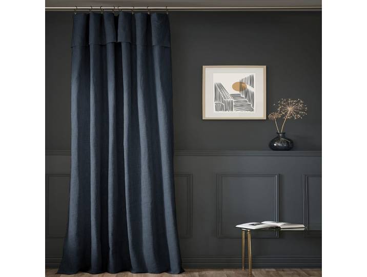 Rideau ajustable coton minuit 140x270 cm