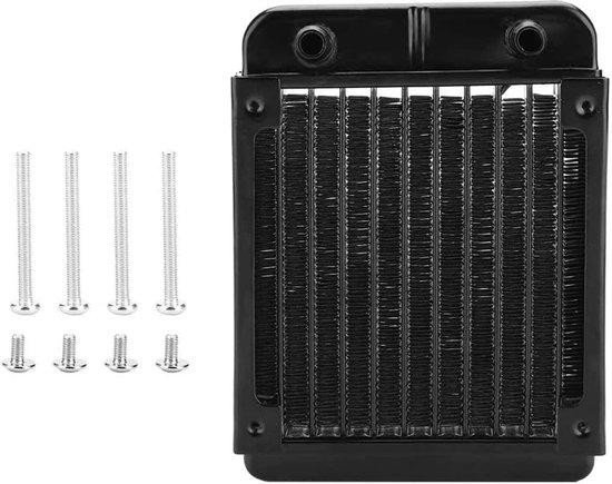 Allecto Plus Aluminium Warmtewisselaar Radiator voor PC Waterkoeling Systeem - Zwart