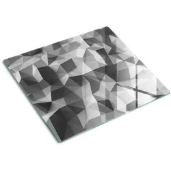 GLASPLATTE 60x52 cm Dreiecke der Abstraktion