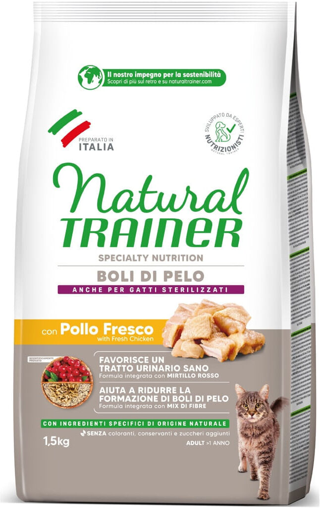 Natural Trainer Gatto Hairball Adult Pollo KIT 2X1.5KG