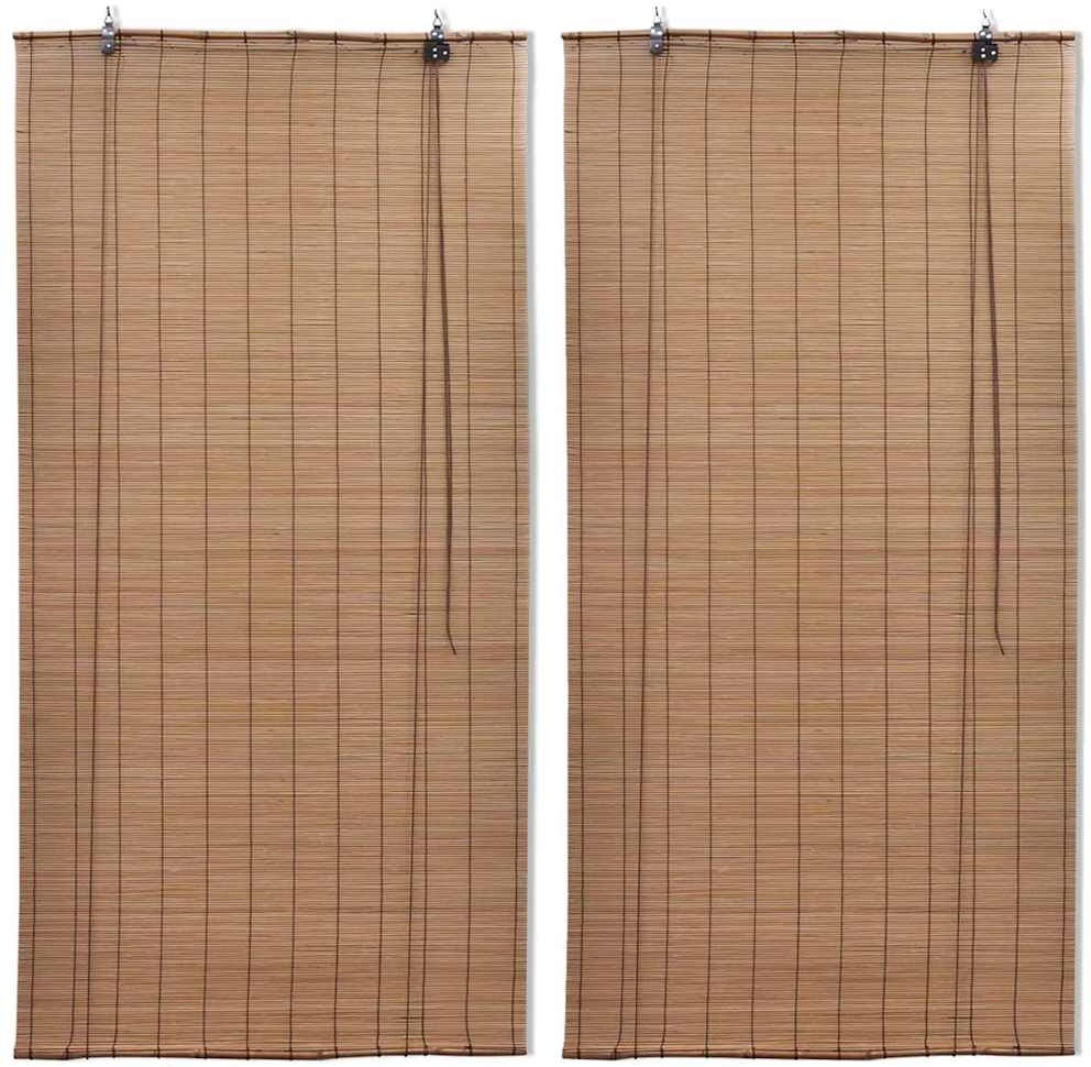vidaXL Stores roulants en bambou 2 pcs 100x160 cm Marron