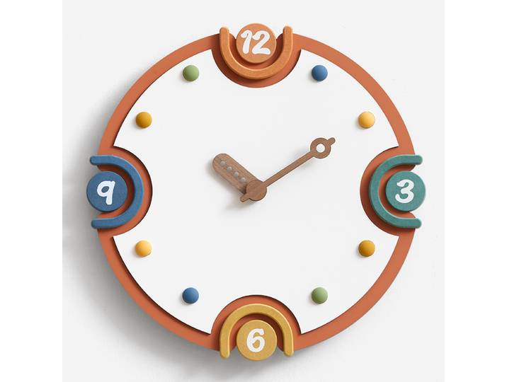 Moderne minimaliste salon maison Art horloge murale nordique crème Style circulaire horloge murale chambre Foyer décoration murale horloge