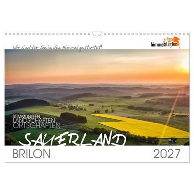 Das Sauerland bei Brilon aus der Vogelperspektive (Wandkalender 2027 DIN A3 quer), CALVENDO Monatskalender