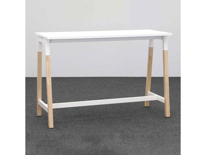 Hochtisch Mdd Ogi 161.5x70 cm, Weiss/Braun, Neu, Tisch - Hochwertig & langlebig