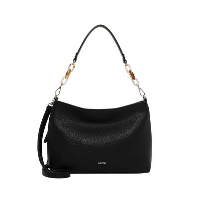 Beuteltasche SURI FREY "Beutel SFY Jeanny", Damen, Gr. B/H/T: 40cm x 25cm x 12cm 0, schwarz (schwarz 100), Polyester, Taschen Beuteltasche