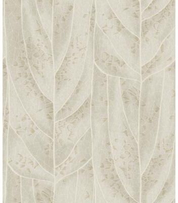 Candice Olson Dicot Beige Leaf Wallpaper
