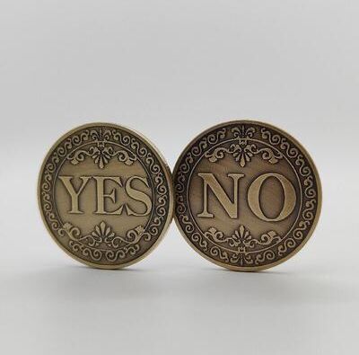 Modern Mode Marketplace Bronze Yes No Decision Coin Challenge Coin For Games Gifts And Collectors Bronze Yes No Decision Coin Challenge Coin For Games Gifts And Collectors