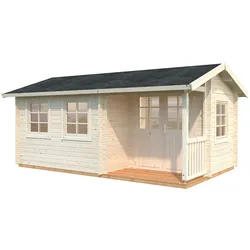 Palmako Gartenhaus Susanna 12,4 m2 - 44 mm Transparent tauchimprägniert