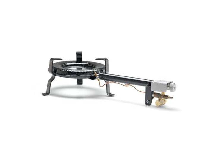 25 cm Gasbrenner für Grill und Paellapfanne – Indoor & Outdoor Propan-Stove – 7,5 kW Hochleistungsbrenner mit Nadelventil-Flammenkontrolle – Für Pfannen 30–50 cm, EU-zertifiziert von Optimgas