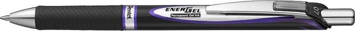 Pentel EnerGel Document BLP77 Gelschreiber schwarz/silber 0,35 mm, Schreibfarbe: lila, 1 St.