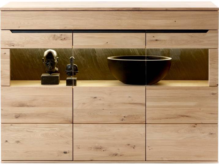 Max Berger Highboard AMATI, wildeiche, Massivholz