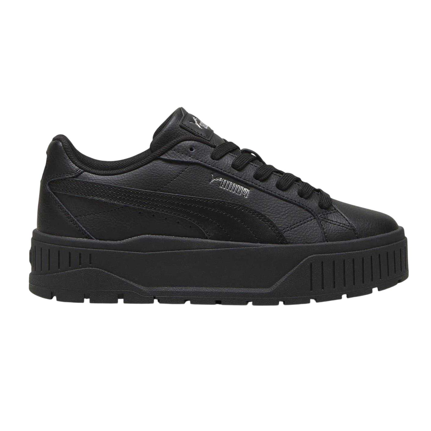 Puma - "Karmen II" Sneaker für Damen, Leder, Plattform-Absatz (Schwarz)