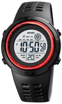 Everyday Crate SKMEI 1773 Digital Sports Watch Dual Time LED Waterproof Wrist Watch With Colorful Backlight red White