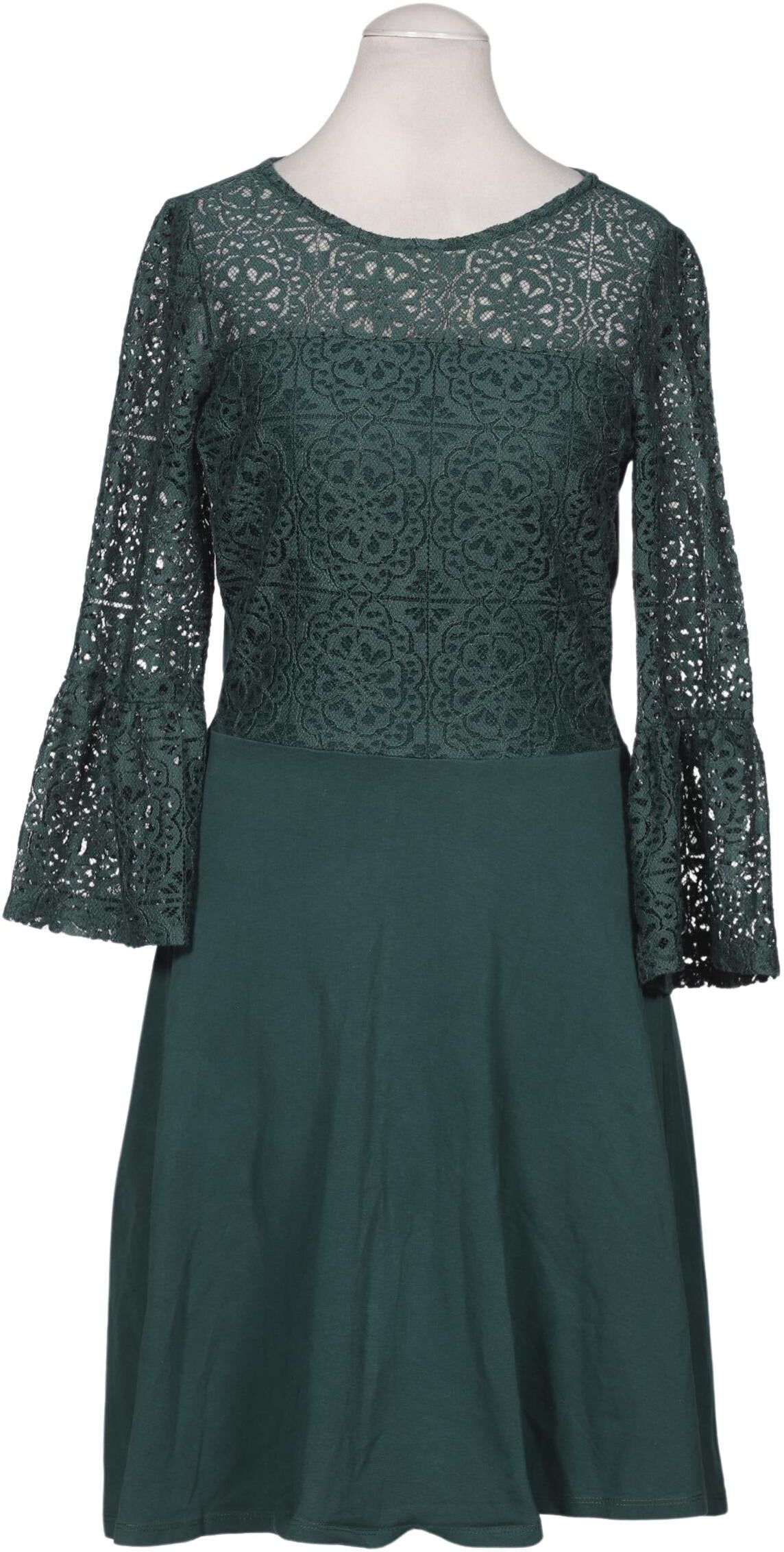 Dorothy Perkins Damen Kleid, Grün, Gr. EU 36, Baumwolle / Seide / Synthetik - Second Hand